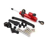 DRYIUBVF Compatible con CB650R 2018 2019 2020 2021 Estabilizador De Dirección para Motocicleta Kit De Soporte De Montaje del Amortiguador Accesorios Universales Amortiguador dirección(Red-Black)