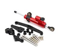 DRYIUBVF Compatible con CB650R 2018 2019 2020 2021 Kit De Soporte Montaje para Amortiguador Estabilizador De Dirección Motocicleta Accesorios Universales Amortiguador dirección(Red-Black)
