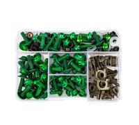 DRYIUBVF Compatible con Yamaha para Tenere 700 para Mt07 Tmax500 Tmax560 Fz6 Mt09 Mt03 177pcs Pernos Carenado Moto Tornillos Tuerca Kit Completo Tornillos Pernos Moto(Green)