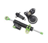 DRYIUBVF Compatible con ZX6R 2005 2006 Kit De Soporte De Montaje Estabilizador del Amortiguador De Dirección De La Motocicleta Accesorios Universales Ajustables Amortiguador dirección(Black-Green)