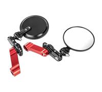DRYIUBVF Espejos Retrovisores Universales para Manillar De Motocicleta De 7/8" 22 Mm Y Extremos De Manillar Accesorios Espejo Retrovisores Moto(Red)