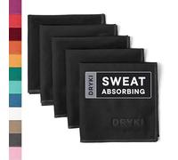 DRYKI Sweat Absorbing - Juego de 5 Guantes de Microfibra Deportiva para Envolver el Sudor de Las Manos, la Cara, el Cuerpo, Negro
