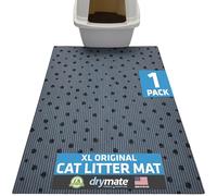 Drymate Tapete Original para Arena para Gatos, Contiene desorden de la Caja para Suelos más limpios, a Prueba de orina, Suave para Patas de Gatito, Absorbente/Impermeable, Lavable a máquina, Duradero