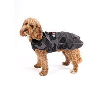 Dryrobe® Abrigo para perro, impermeable y resistente al viento con forro polar, pequeño, camuflaje negro/negro