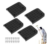 Drywall Stilt Pads 4 Pieces Rubber | Anti-Slip Rubber Stoppers With 16 Screws For scaffolding, Tripods, Construction, Interior Decoration, Acrobatics, Stage, Tile Work & Building Projects
