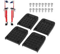 Drywall Stilt Pads, 4 piezas de tapones de goma con 16 tornillos, 4,1 x 3,3 x 0,47 pulgadas, almohadilla de repuesto antideslizante para andamios, tripods, decoración interior, construcción, trabajo