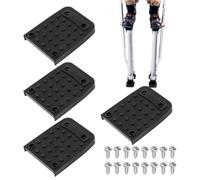 Drywall Stilt Sole Pad - 4 Pieces Durable Rubber Material | No Slip Construction Tripod Foot Mat With Screw | Professional Tool For Plastering Painting Wiring And Street Use
