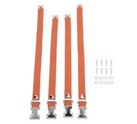 Drywall Stilts Straps - Adjustable Nylon & Aluminum Buckle | Secure Fit for Drywall Work/Painting/Parades | 4 Straps Kit with Spacers & Screws (Brown)