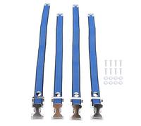 Drywall Stilts Straps - Adjustable Nylon & Aluminum Buckle | Secure Fit for Drywall Work/Painting/Parades | 4 Straps Kit with Spacers & Screws (Blue)