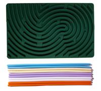 Dryxog 12 Piezas Tabla de Actividad Sensorial Doble Cara Fidget Toy Juguetes Sensoriales Juegos Autismojuegos Autismo para Niños Adultos Calmar Ansiedad con Bolsa Almacenamiento (Rectángulo, Verde)