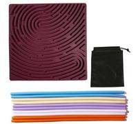 Dryxog 12 Piezas Tabla de Actividad Sensorial Doble Cara Fidget Toy Juguetes Sensoriales Juegos Autismojuegos Autismo para Niños Adultos Calmar Ansiedad con Bolsa Almacenamiento (Cuadrado, Rojo)