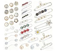 Dryxog 35 Piezas de Seguridad Decorativos Varie Dimensioni Broches Ropa Imperdibles Pequeños Pin Tachuelas para Ropa Bisuteria para Mujer Sombrero Chales Abrigos Cárdigans Bolsos Camisas Decorativos