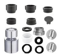 Dryxog Aireador incluye 6 Aireador Grifo Cocina, Proceso de Electrodeposición Fabricado en Cobre Adaptador Grifo Cocina, Estructura Giratoria Universal, Aireador para Baño (Adaptador 18mm a 22mm)