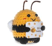 Dryxog Regalos Personalizados Profesoras Peluches Regalos Personalizados para Mujer Profesora Divertidos Amiga Flores de Crochet Graciosos Amuleto Suerte Mutuo Apoyo Emocional (Abeja)