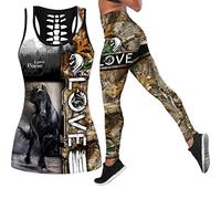 DRZHEAM Conjunto de 2 piezas de ropa casual de calaveras impresas en 3D, sin mangas, para yoga, leggings y pantalones de deporte (XL, Grey-a)