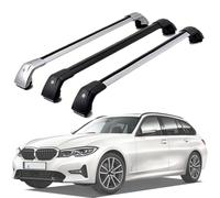 DRZTT Barras de Techo para BMW 3 Series G21 Estate 2020 2021, Barras de Techo portabicicletas cofres de Techo portaesquís Barras transversales Accesorios,Black