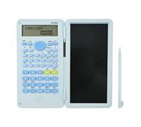 DS-869 - Calculadora científica de 240 funciones con bloc de escritura, calculadora científica de ingeniería de doble función con bloc de notas, equipada con bolígrafo electrónico y pantalla 10+2 para