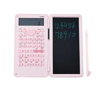 DS-869 - Calculadora científica de 240 funciones con bloc de escritura, calculadora científica de ingeniería de doble función con bloc de notas, equipada con bolígrafo electrónico y pantalla 10+2 para