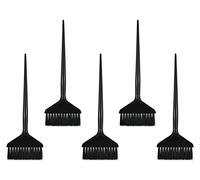 DS. DISTINCTIVE STYLE Brochas aplicadoras de tinte para el cabello, 5 piezas, mango largo, cerdas suaves, kit de coloración para el cabello, herramienta para teñir el cabello (color negro)