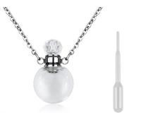 ds. distinctive style Collar de frasco con colgante de botella de perfume para líquido, joyería conmemorativa para cenizas, collar de urna de recuerdo de vidrio para mujer, S, Vidrio, No es una piedra