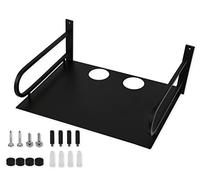 ds. distinctive style Estante compacto de aluminio para proyector de montaje en pared para enrutador, estante pequeño para DVD (negro)