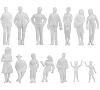 DS. DISTINCTIVE STYLE Figuras sin pintar escala 1:24 24 piezas surtidas poses en miniatura personas para diseño arquitectónico proyecto escala G modelo trenes ferrocarriles decoración bonsái hogar