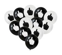 ds. distinctive style Juego de globos de dedo medio de 12 a 6 globos blancos y 6 globos negros, 31 cm dedo del medio