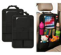 DS. Distinctive Style Organizador de Coche para Asiento Trasero, Paquete de 2 organizadores de Almacenamiento de Coche con Bolsillo para Tablet para artículos Esenciales de Viaje