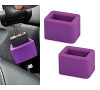 DS. DISTINCTIVE STYLE Soporte para cinturón de seguridad de fácil acceso, accesorios para cinturón de seguridad para niños, 2 piezas (morado)