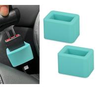DS. DISTINCTIVE STYLE Soporte para cinturón de seguridad de fácil acceso, accesorios para cinturón de seguridad para niños, 2 piezas (azul aguamarina)
