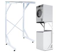 DS DRYERSTAND Juego apilable en la parte superior de la lavadora y secadora, soporte ajustable en anchura y altura para crear espacio, sin agujeros, organización de lavado