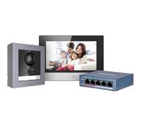 DS-KIS602 - Kit de intercomunicador de video IP modular basado en IP, pantalla TFT colorida de 7 pulgadas, resolución de video 1080p, cobertura de gran angular, micrófono y altavoz integrados,