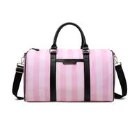 Ds UUby Victorias Secret Bolsos para mujeres, bolsos de lona, bolsos con cremallera de gran capacidad, bolsos de viaje para escuelas de trabajo (negro)（Rosado） (Rosado)