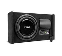 DS18 EN-DF10A 10" Amplified Thin Shallow Down-Firing Subwoofer Enclosure 500 Watts - Powered Subwoofer Box Compact Sealed Design for Car & Trucks