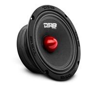 DS18 PRO-GM6.4B - Altavoz de rango medio de 6.5 pulgadas, bala de aluminio rojo, 480 W máximo, 4 ohmios, altavoces Kapton VC de 1.5 pulgadas para sistema de sonido estéreo de coche o