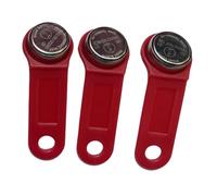 DS1990A F5 TM1990 iButton I-Button - Llave electrónica IB TAG azul negro (paquete de 100) (rojo)