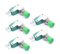 DS438-448 - Microinterruptor con botón (5 unidades, SPDT AC, 16 A, 125/250 V, color verde)