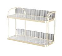 Dsacxixai Etagere Rangement, Transparent Double Couche Etagere de Bureau pour la Cuisine epices, Bureau et Maison