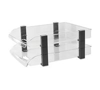 Dsacxixai Range Document Bureau, Acrylique Transparent Classifiés Trieur Document pour Bureau Maison école (Transparent 2 Layers 280x372x144mm)