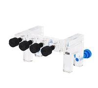 Dsacxixai Support de Tube de Réservoir pour Poisson, Pince de Fixation de Tuyau Aquarium, 4 Accessoires de Support de Tuyau de Titrage de Pompe de Titrage, Épaisseur Maximale du Verre 15MM