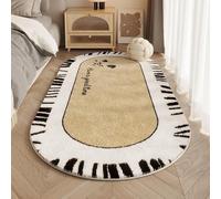 DSAoTeng Alfombra de felpa estilo crema, alfombra vintage de lana sintética de pelo bajo, lavable, suave, gruesa, antideslizante, para dormitorio, sala de estar, decoración interior (#2,50 x 120 cm)