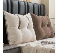 DSAoTeng Almohada rectangular para cabecera de cama, cojín de respaldo de felpilla de tamaño individual con soporte lumbar, almohada suave de doble cara para leer relajarse en el sofá, sofá cama