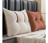 DSAoTeng Almohada rectangular para cabecera de cama, cojín de respaldo de felpilla de tamaño individual con soporte lumbar, almohada suave de doble cara para leer relajarse en el sofá, sofá cama