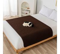 DSAoTeng Almohadillas impermeables para cama para mascotas, protector de colchón acolchado antideslizante reutilizable para mascotas, manta absorbente para perros, gatos, muebles, alfombrilla lavable