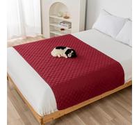 DSAoTeng Almohadillas impermeables para cama para mascotas, protector de colchón acolchado antideslizante reutilizable para mascotas, manta absorbente para perros, gatos, muebles, alfombrilla lavable