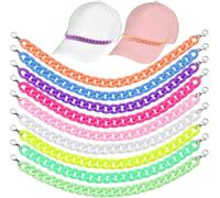 DSAoTeng Cadena de sombrero de camionero de 9 piezas, accesorio de cadena de sombrero de moda occidental con colgante irregular, cadenas de metal desmontables para hombres y mujeres, gorra de béisbol