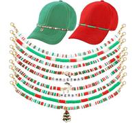 DSAoTeng Cadena de sombrero de camionero de 9 piezas, accesorio de cadena de sombrero de moda occidental con colgante irregular, cadenas de metal desmontables para hombres y mujeres, gorra de béisbol