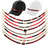 DSAoTeng Cadena de sombrero de camionero de 9 piezas, accesorio de cadena de sombrero de moda occidental con colgante irregular, cadenas de metal desmontables para hombres y mujeres, gorra de béisbol