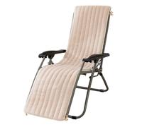 DSAoTeng Cojín de felpa para tumbona de patio, cojín acolchado antideslizante para silla de gravedad, cojín de asiento de felpa cálido y esponjoso con lazos para interiores, hogar, oficina, patio