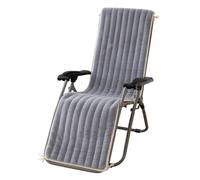 DSAoTeng Cojín de felpa para tumbona de patio, cojín acolchado antideslizante para silla de gravedad, cojín de asiento de felpa cálido y esponjoso con lazos para interiores, hogar, oficina, patio